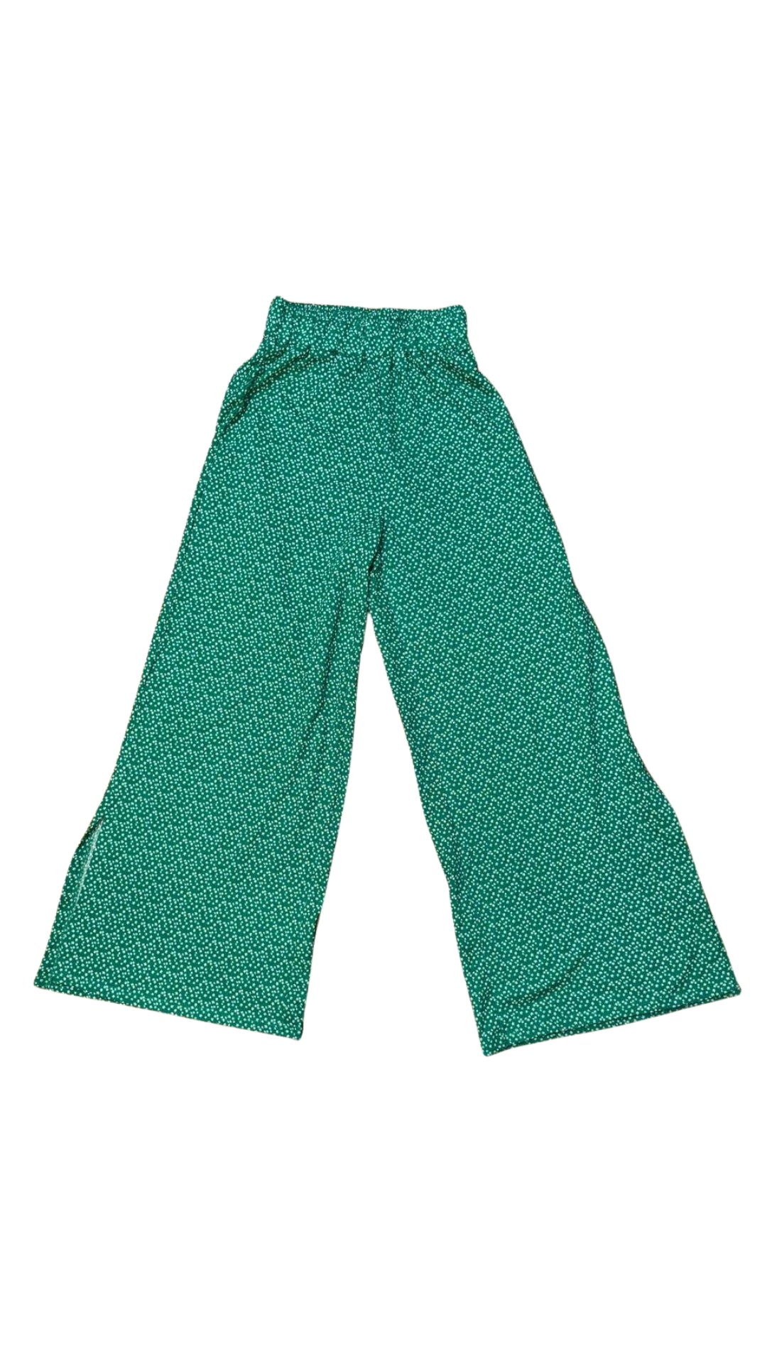 Green Printed Wide leg Palazzo Pants