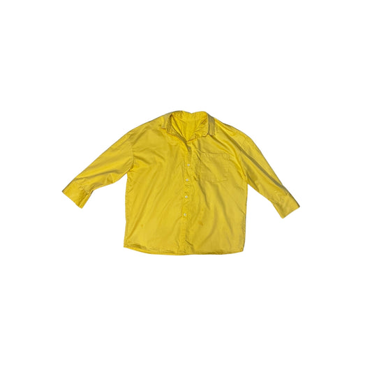 Oversized Yellow Button Down Long Sleeve